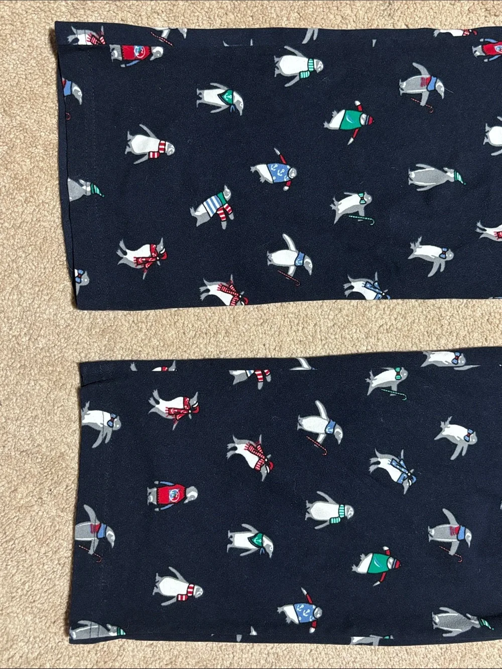 Navy Penguin Print Pajama Pants